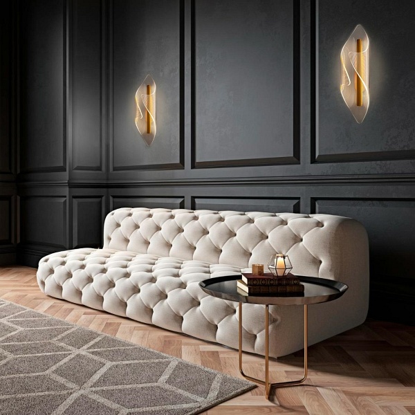 Lampa ścienna FROST złota - Moosee